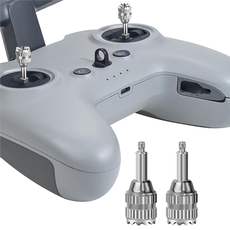 Drone Control Stick - DJI FPVリモートコントローラー用Y47Aメタルコントロールジョイスティック、交換用ドローンサムジョイスティックロッカースティック、4個入りレインボーカラー