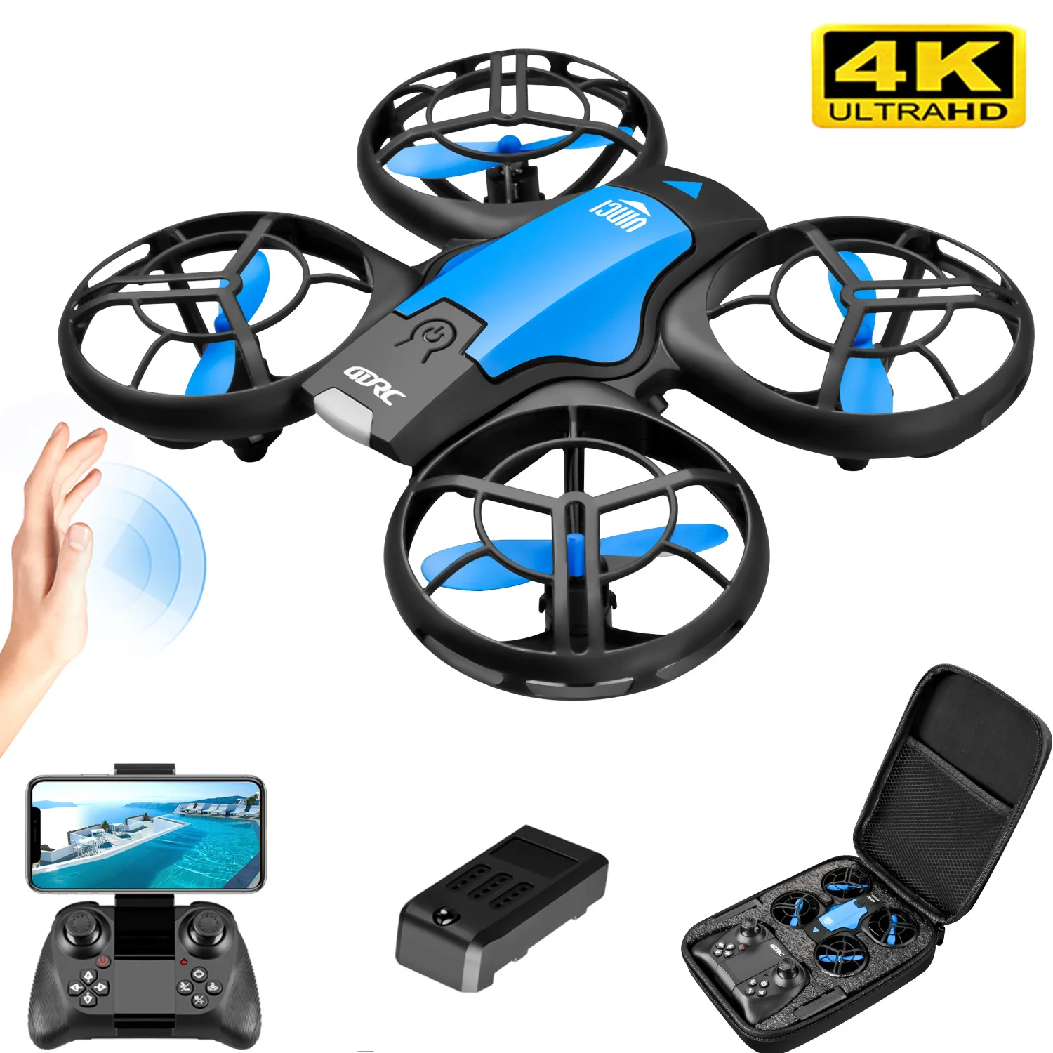 Drone Controller Screen - V8新型ミニドローン 4KプロフェッショナルHD 1080P広角カメラ WiFi FPV RCドローン