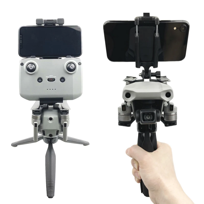 Drone Control Stick - ドローン用ハンドヘルド自撮り棒三脚、携帯電話クリップ、リモコン、マウント、撮影ブラケット、dji mavic air 2、air 2s