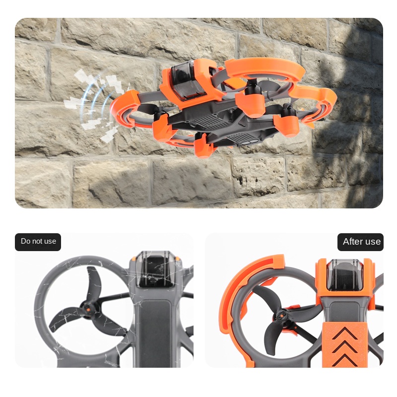 Dji avata 2の保護,衝突防止,バンパー,保護バー, - Drone Strobe Light のレビューと価格